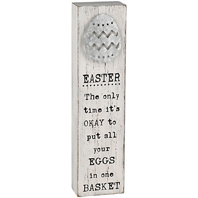 slide 1 of 1, Destination Holiday Eggs In One Basket Easter Tabletop Dcor, 1 ct