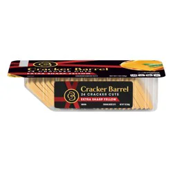 Cracker Barrel Cracker Cuts Extra Sharp Yellow Cheddar Cheese, 24 ct Tray