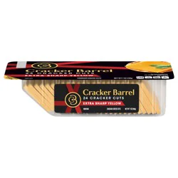 Cracker Barrel Cracker Cuts Extra Sharp Yellow Cheddar Cheese, 24 ct Tray