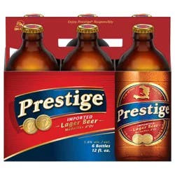 Prestige Imported Lager Beer 6 - 12 fl oz Bottles
