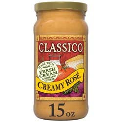 Classico Creamy Rosé Pasta Sauce, 15 oz Jar