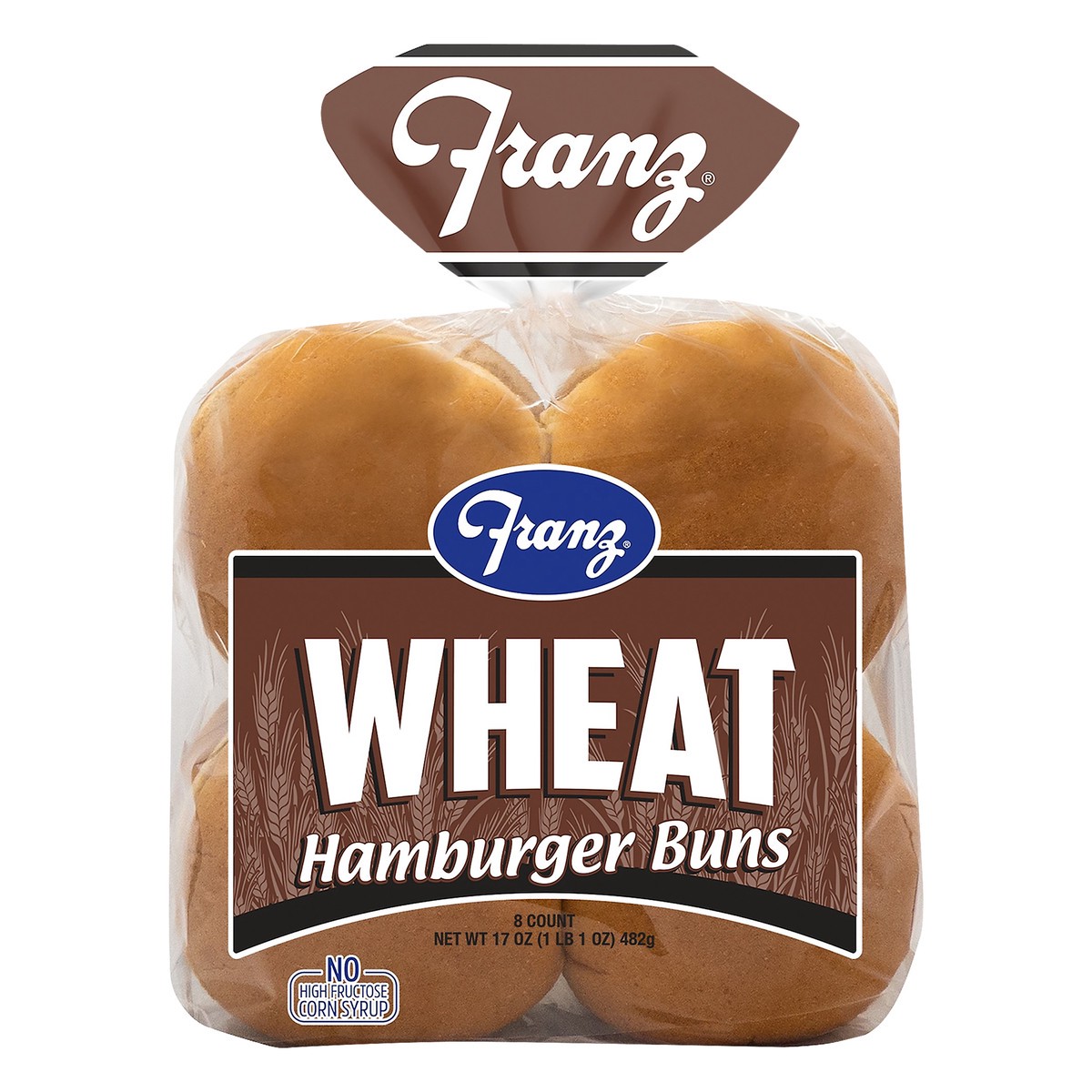 slide 10 of 10, Franz Wheat Cluster 8's Whole Grain Hamburger Buns 17oz, 