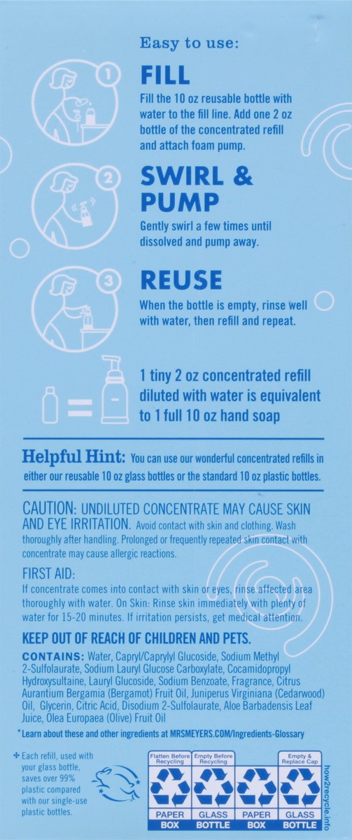 slide 5 of 9, Mrs. Meyer's Clean Day Starter Kit Foaming Rain Water Scent Hand Soap 1 ea, 1 ct