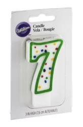 Wilton Candle Number 7, 3 Inch Candle
