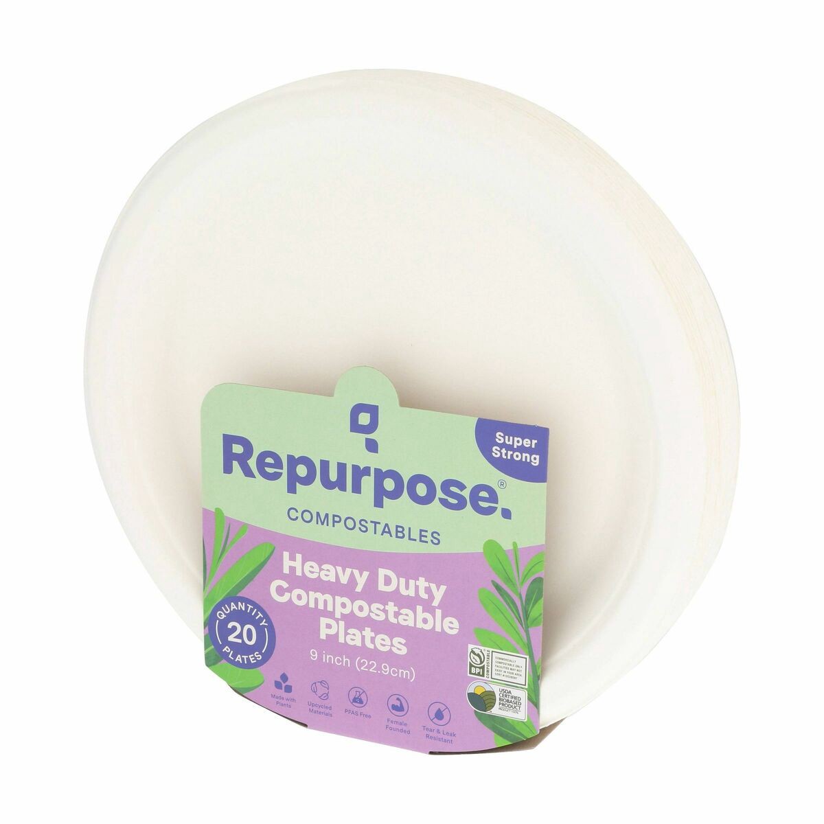 slide 2 of 9, Repurpose 9” Compostable Dinner Plate, 20ct, 20 ct