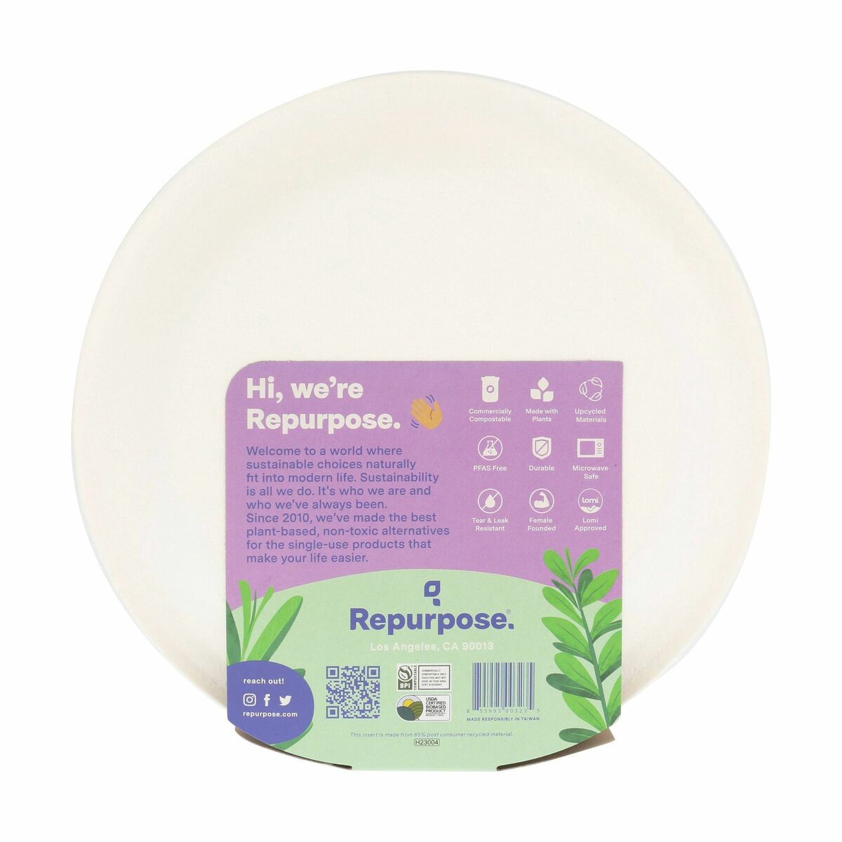 slide 3 of 9, Repurpose 9” Compostable Dinner Plate, 20ct, 20 ct