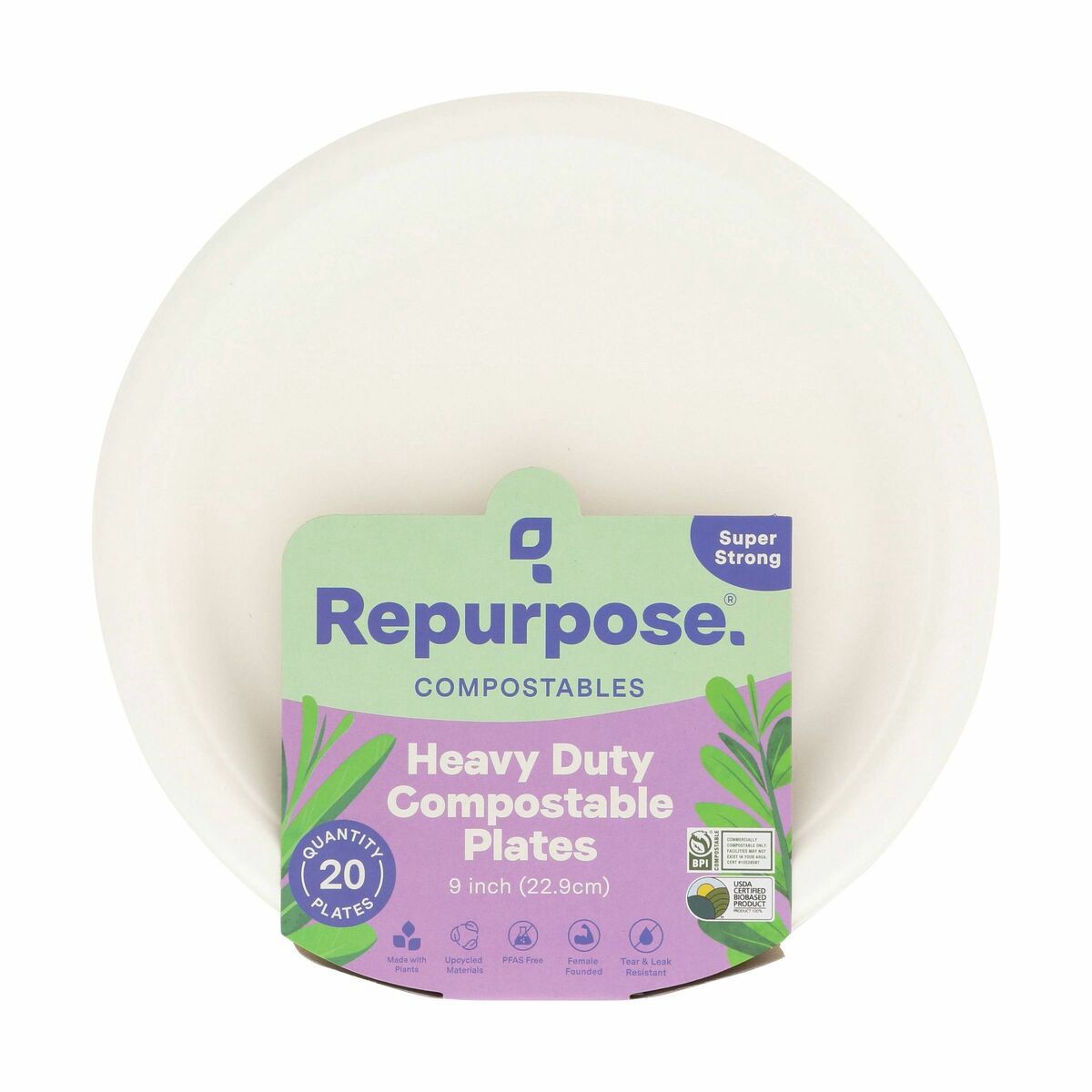 slide 9 of 9, Repurpose 9” Compostable Dinner Plate, 20ct, 20 ct