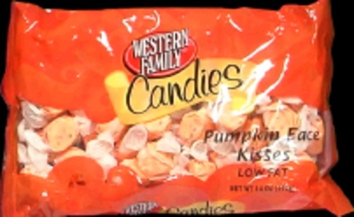 slide 1 of 1, Western Family Pumpkin Face Kisses, 13 oz