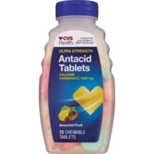 slide 1 of 1, CVS Health Antacid Tablets Maximum Strength Assorted Fruit, 72 ct