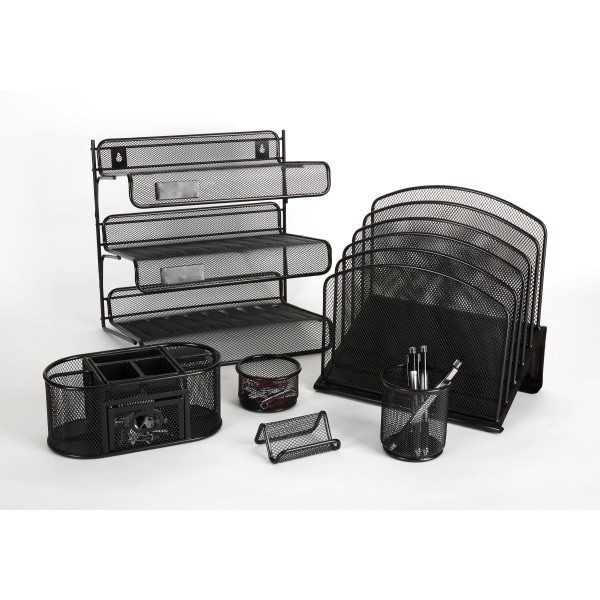 slide 2 of 2, Office Depot® Brand Mesh 3-Tier Desk Shelf, Black, 1 ct