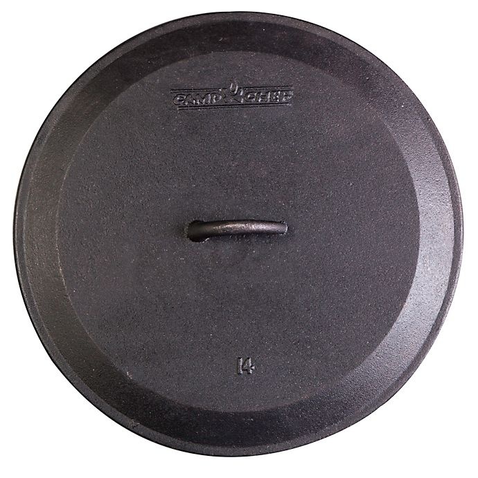 slide 1 of 1, Camp Chef Pre-Seasoned Round Cast Iron Skillet Lid, 14 in