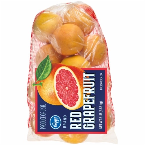 slide 1 of 1, Kroger Red Grapefruit Bag, 8 lb