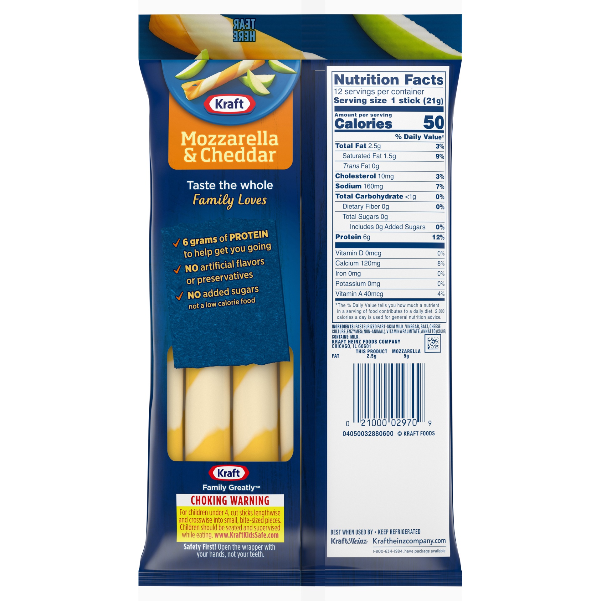 slide 4 of 6, Kraft Twists String Cheese Mozzarella & Cheddar Cheese Snacks with 2% Milk Sticks, 9 oz