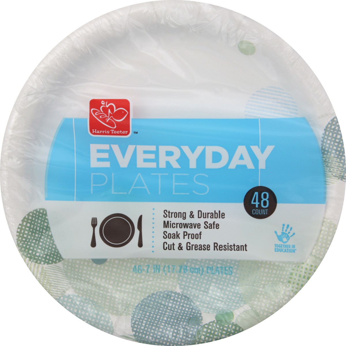 slide 1 of 7, Harris Teeter yourhome Designer Paper Plates, 48 ct