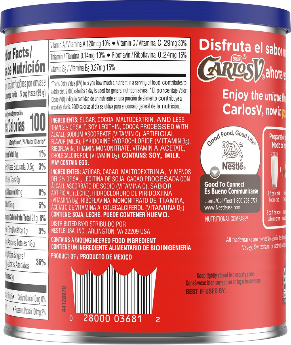 slide 7 of 14, Carlos V Chocolate Flavored Drink Mix English-Spanish - 14.1 oz, 14.1 oz