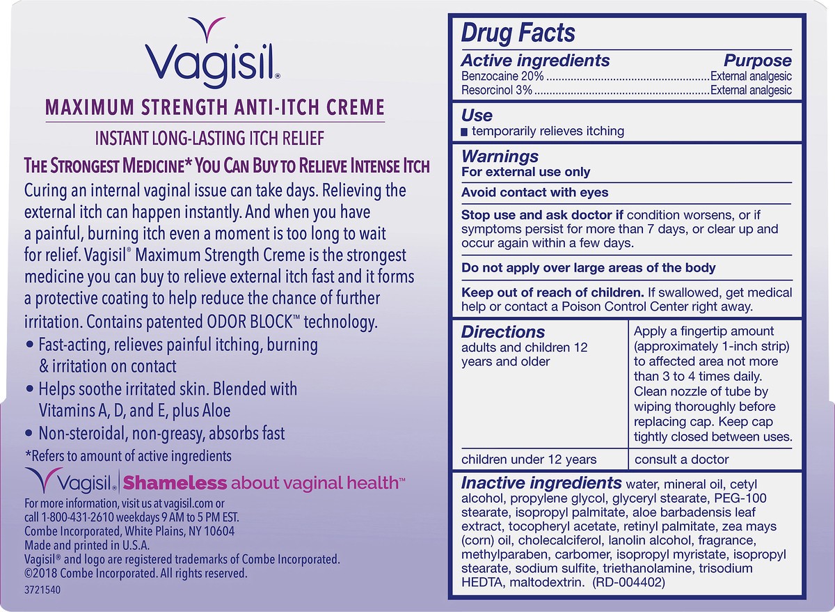slide 3 of 7, Vagisil Maximum Strength Feminine Anti-Itch Cream - 1oz, 1 oz