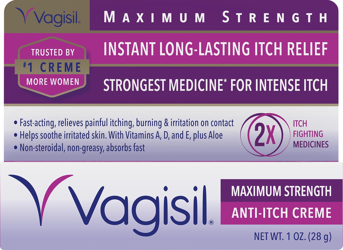 slide 4 of 7, Vagisil Maximum Strength Feminine Anti-Itch Cream - 1oz, 1 oz