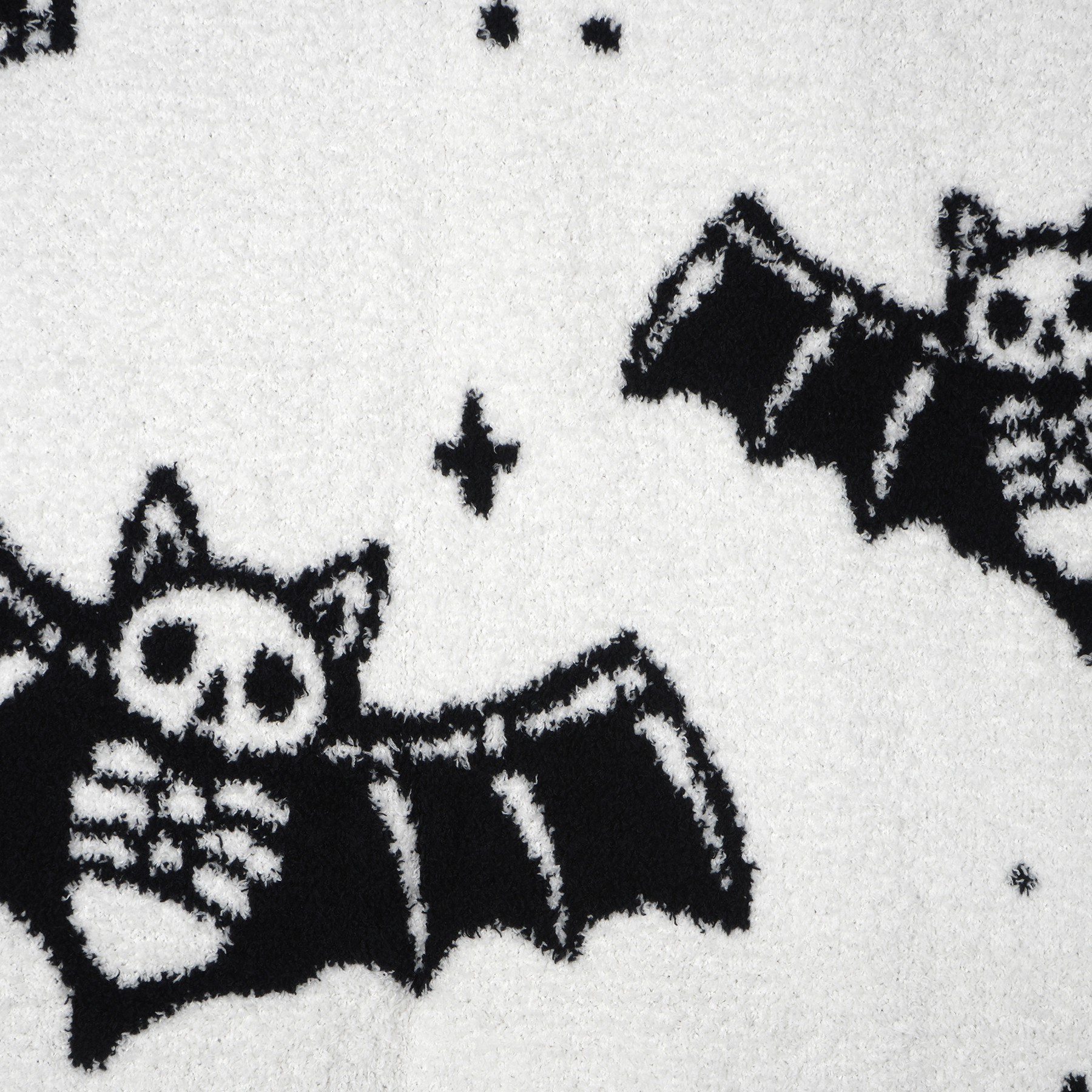 slide 2 of 2, 60" Black & White Bat Throw Blanket By Ashland, 50 in x 60 in