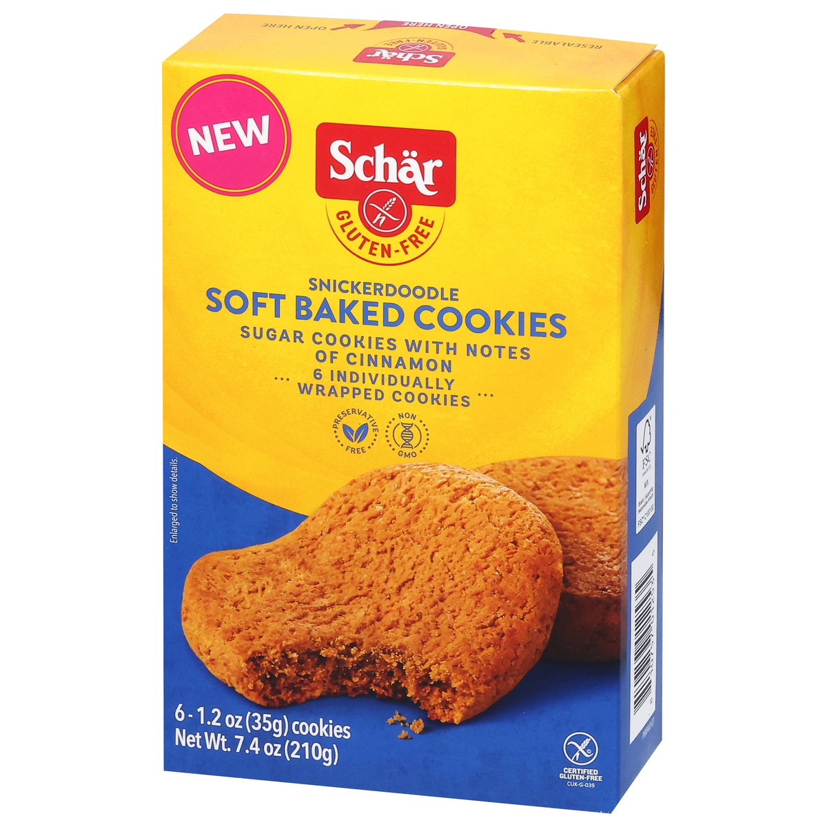 slide 7 of 12, Schar Gluten Free Snickerdoodle Cookies, 7.4 oz