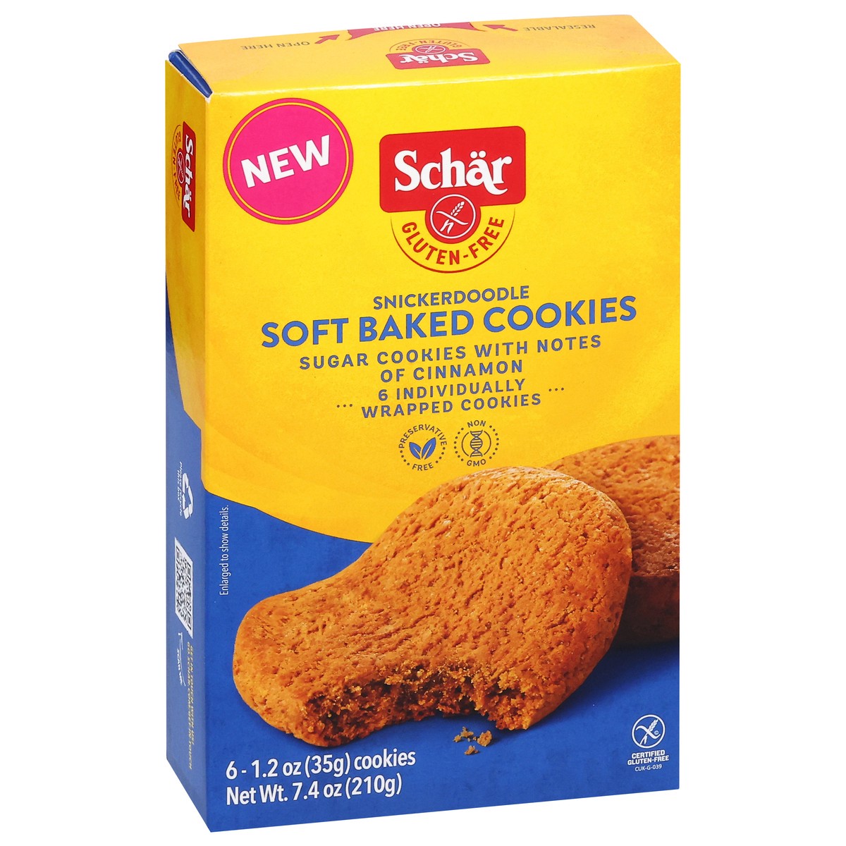 slide 12 of 12, Schar Gluten Free Snickerdoodle Cookies, 7.4 oz