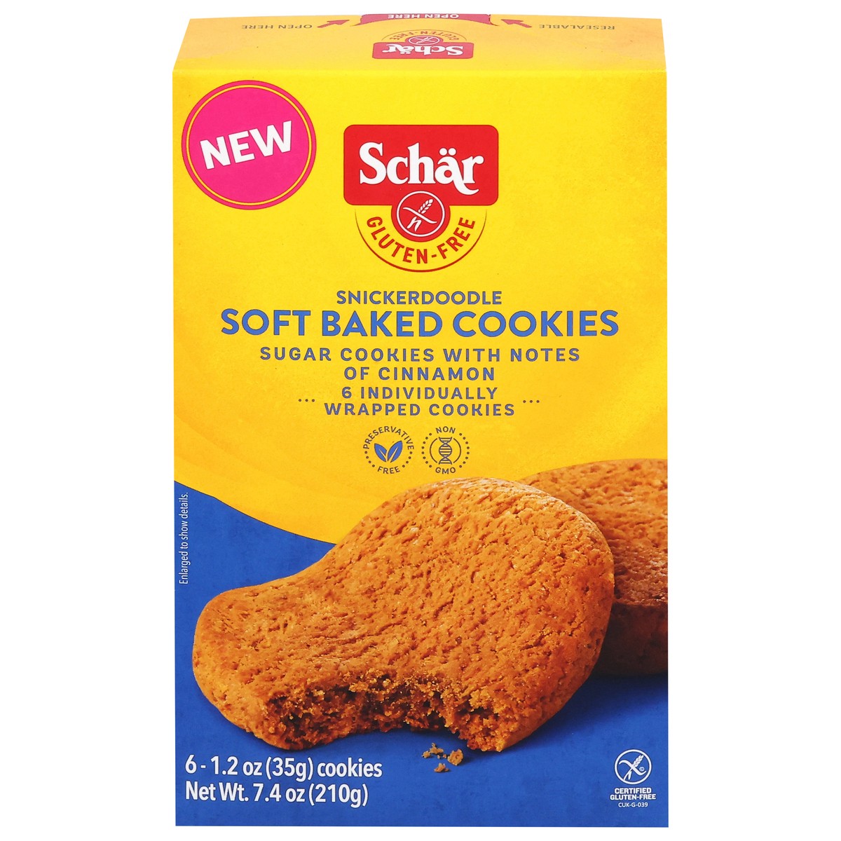 slide 1 of 12, Schar Gluten Free Snickerdoodle Cookies, 7.4 oz