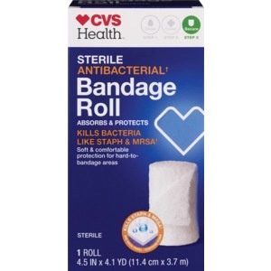 slide 1 of 1, CVS Health Sterile Antibacterial Bandage Roll, 1 ct