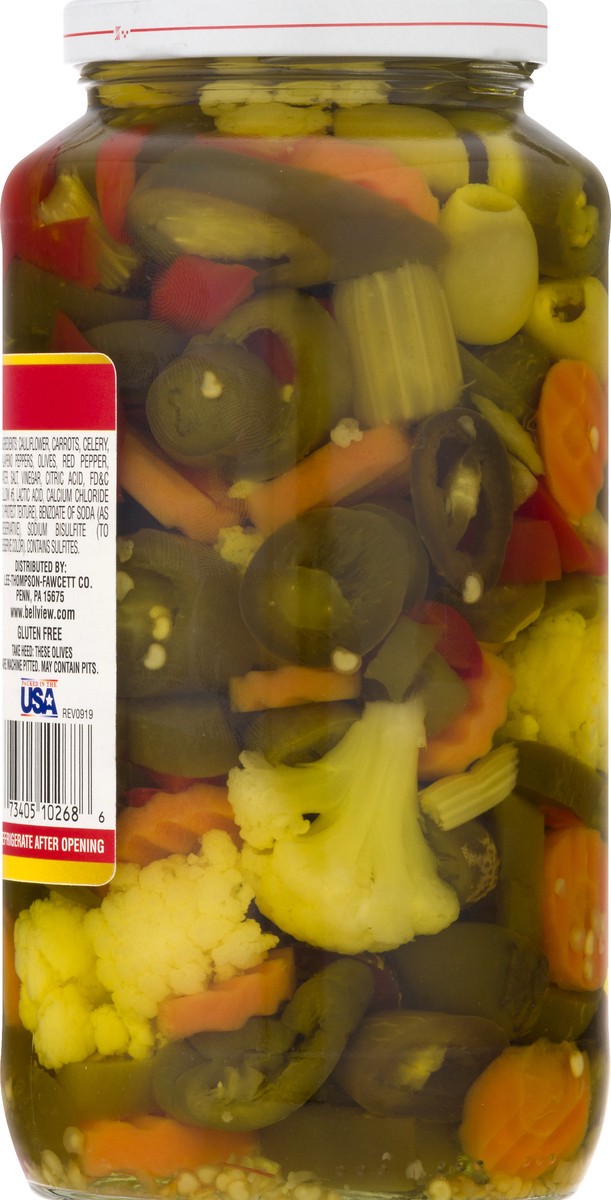 slide 6 of 12, Bell-View Hot Mixed Giardiniera 32 oz, 32 oz