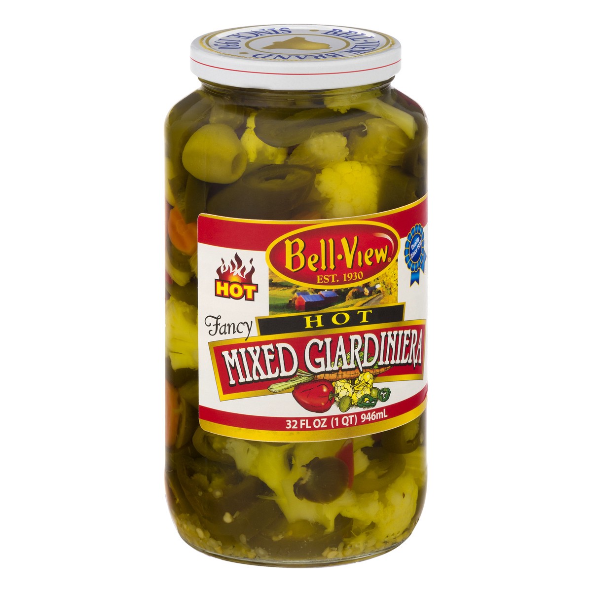 slide 3 of 12, Bell-View Hot Mixed Giardiniera 32 oz, 32 oz