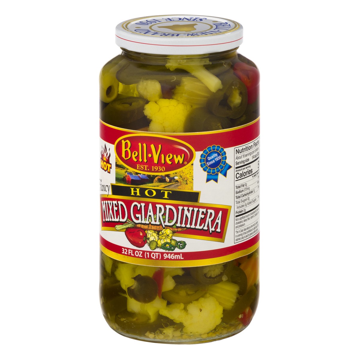 slide 12 of 12, Bell-View Hot Mixed Giardiniera 32 oz, 32 oz