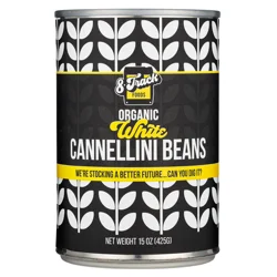 8 Track Foods Organic White Cannellini Beans 15 oz