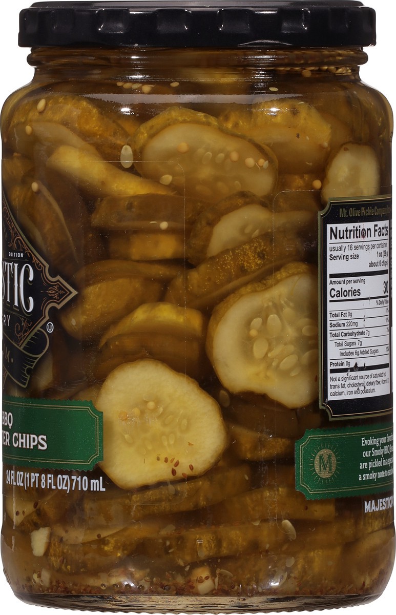 slide 13 of 14, Majestic Picklery Premium Smoky BBQ Bread & Butter Pickle Chips - 24 fl oz jar, 24 fl oz