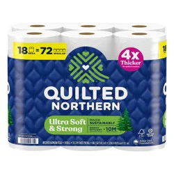 Quilted Northern Ultra Soft & Strong Toilet Paper, 18 Mega Rolls