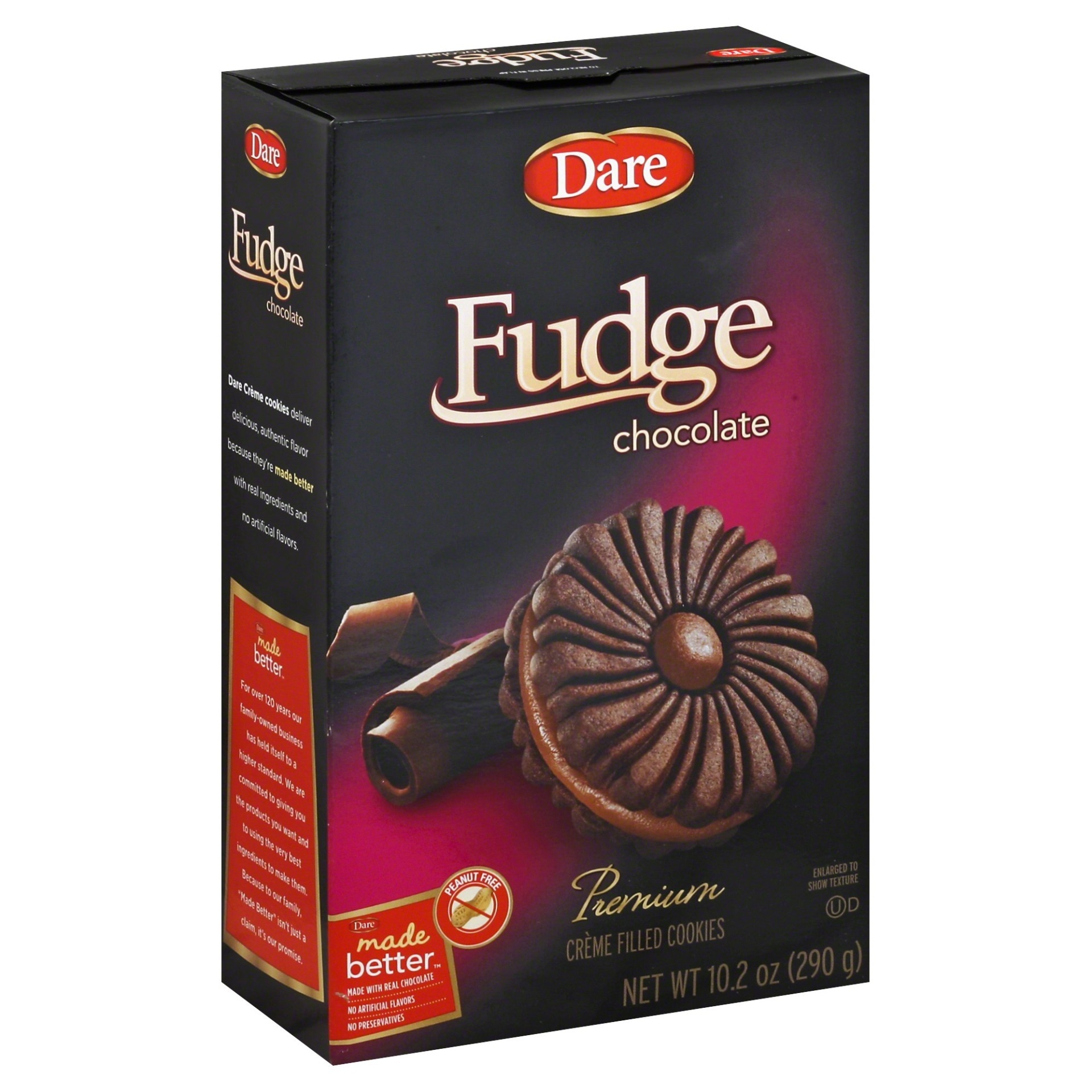 slide 1 of 1, Dare Chocolate Fudge Cookies, 10.2 oz