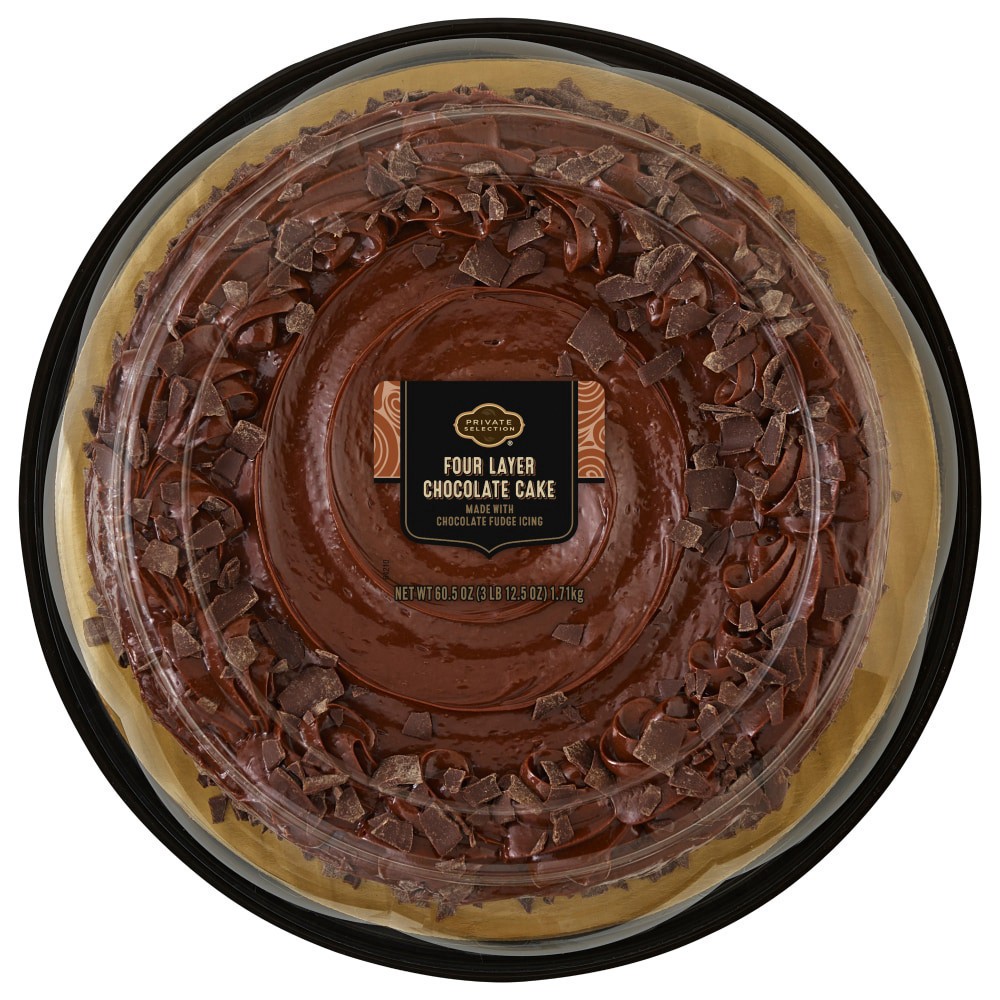 slide 2 of 2, Private Selection® Chocolate Fudge 4-Layer Cake, 60.5 oz