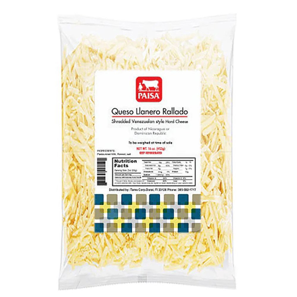 slide 1 of 1, PAISA Venezuelan Style Hard Queso Llanero Rallado Shredded Cheese 16 oz, 16 oz
