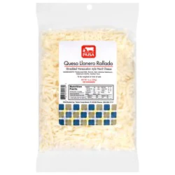 Paisa Venezuelan Style Hard Queso Llanero Rallado Shredded Cheese 16 oz
