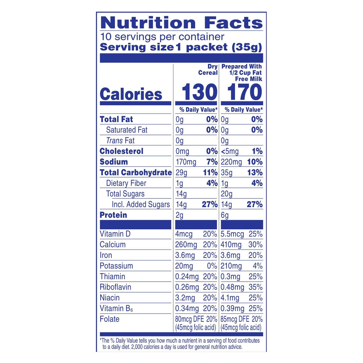 slide 2 of 12, Cream of Wheat Instant Cinnabon Cinnamon Sugar Hot Cereal 10 - 1.23 oz Packets, 10 ct; 1.23 oz