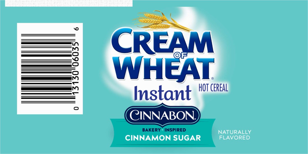 slide 7 of 12, Cream of Wheat Instant Cinnabon Cinnamon Sugar Hot Cereal 10 - 1.23 oz Packets, 10 ct; 1.23 oz