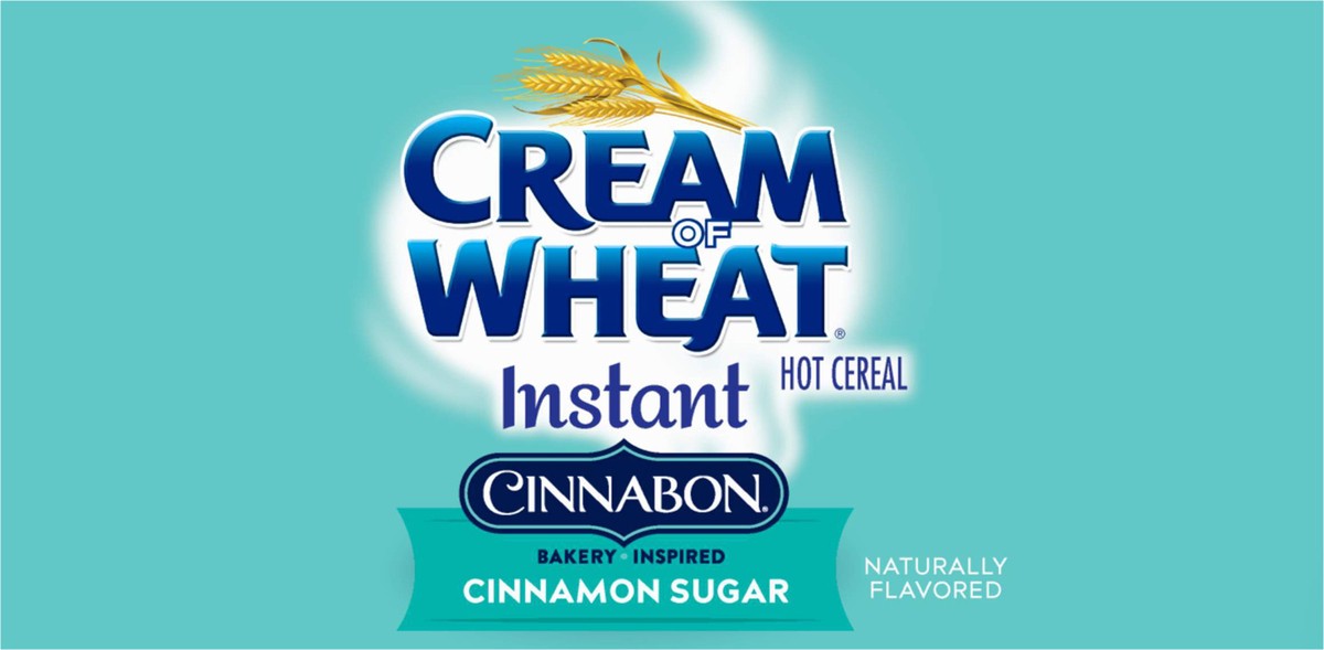 slide 9 of 12, Cream of Wheat Instant Cinnabon Cinnamon Sugar Hot Cereal 10 - 1.23 oz Packets, 10 ct; 1.23 oz