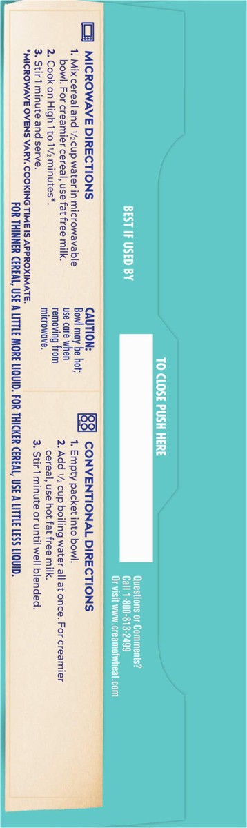 slide 11 of 12, Cream of Wheat Instant Cinnabon Cinnamon Sugar Hot Cereal 10 - 1.23 oz Packets, 10 ct; 1.23 oz