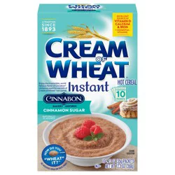 Cream of Wheat Instant Cinnabon Cinnamon Sugar Hot Cereal 10 - 1.23 oz Packets