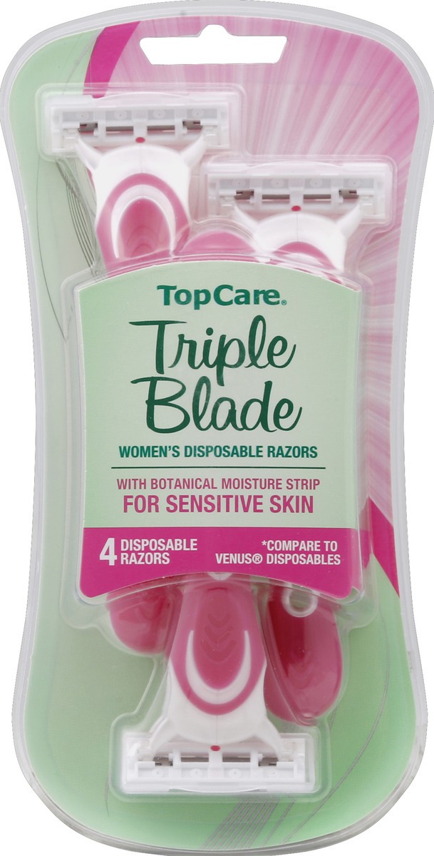 slide 5 of 6, TopCare Triple Blade, 4 ct