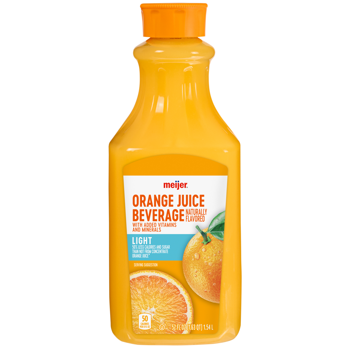 slide 1 of 5, Meijer Light Orange Juice, 52 oz