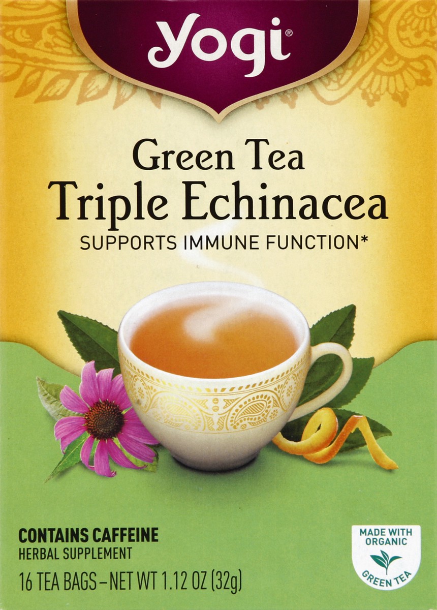 slide 4 of 4, Yogi Tea Green Triple Echinacea Organic, 16 ct