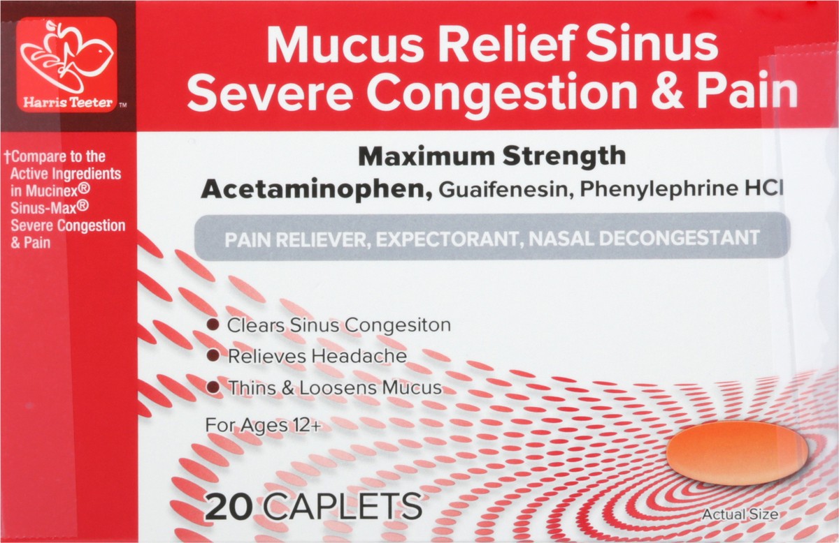 slide 13 of 13, Harris Teeter Mucus Relief Severe Cong, 20 ct