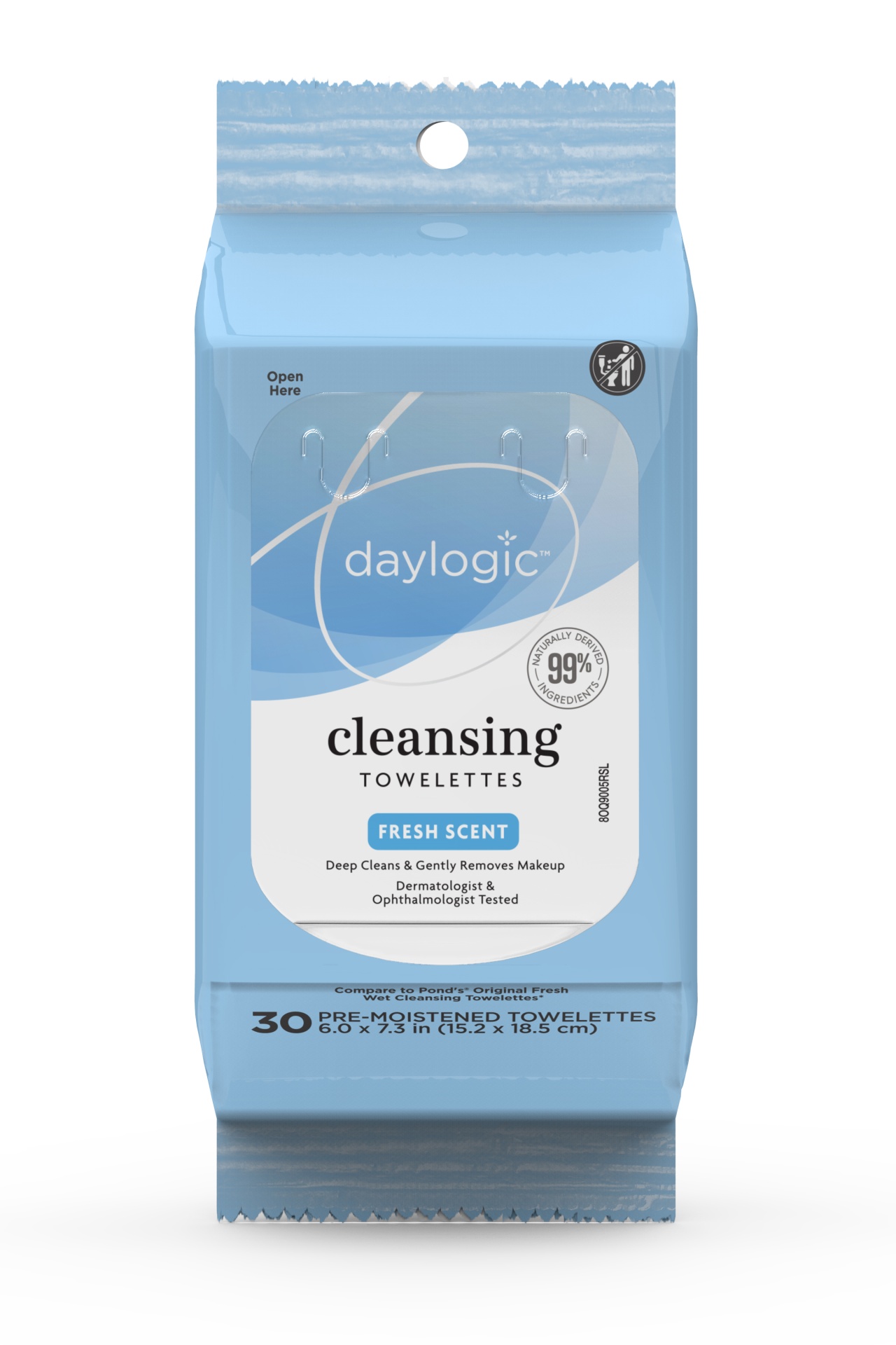 slide 1 of 1, Daylogic Cleansing Towlettes, Fresh Scent, 30 ct