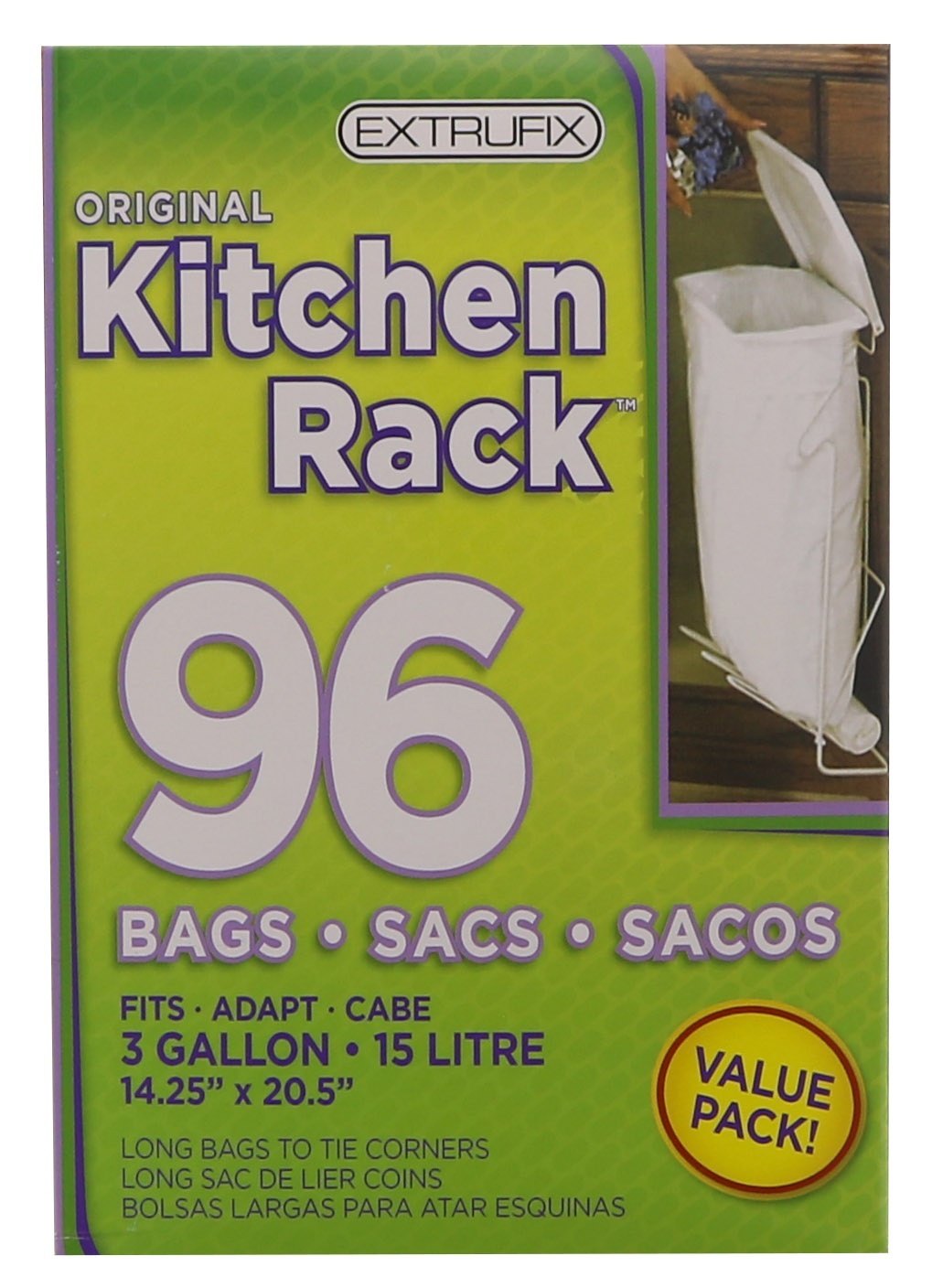 slide 1 of 1, Extrufix Kitchen Rack Bags 96 ea, 96 ct