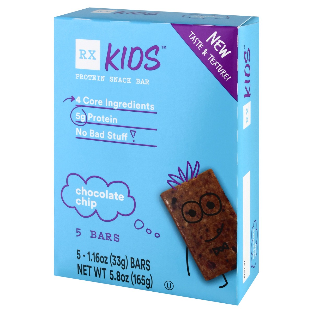slide 3 of 9, RX Kids Chocolate Chip Protein Snack Bar 5 ea, 5.8 oz