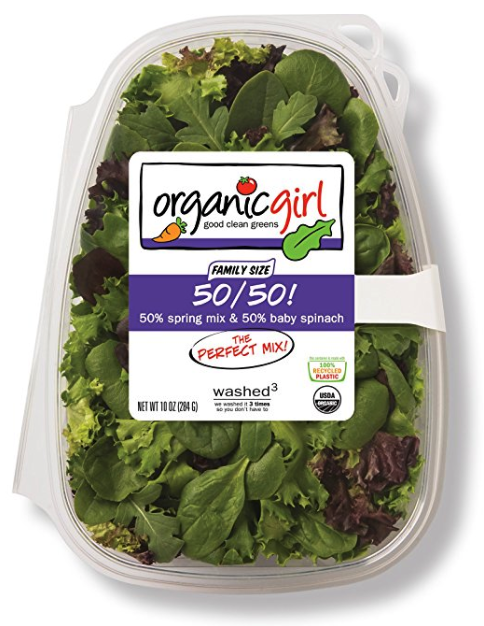 slide 1 of 1, Organic Girl 50/50 Spring Mix & Baby Spinach, 10 oz