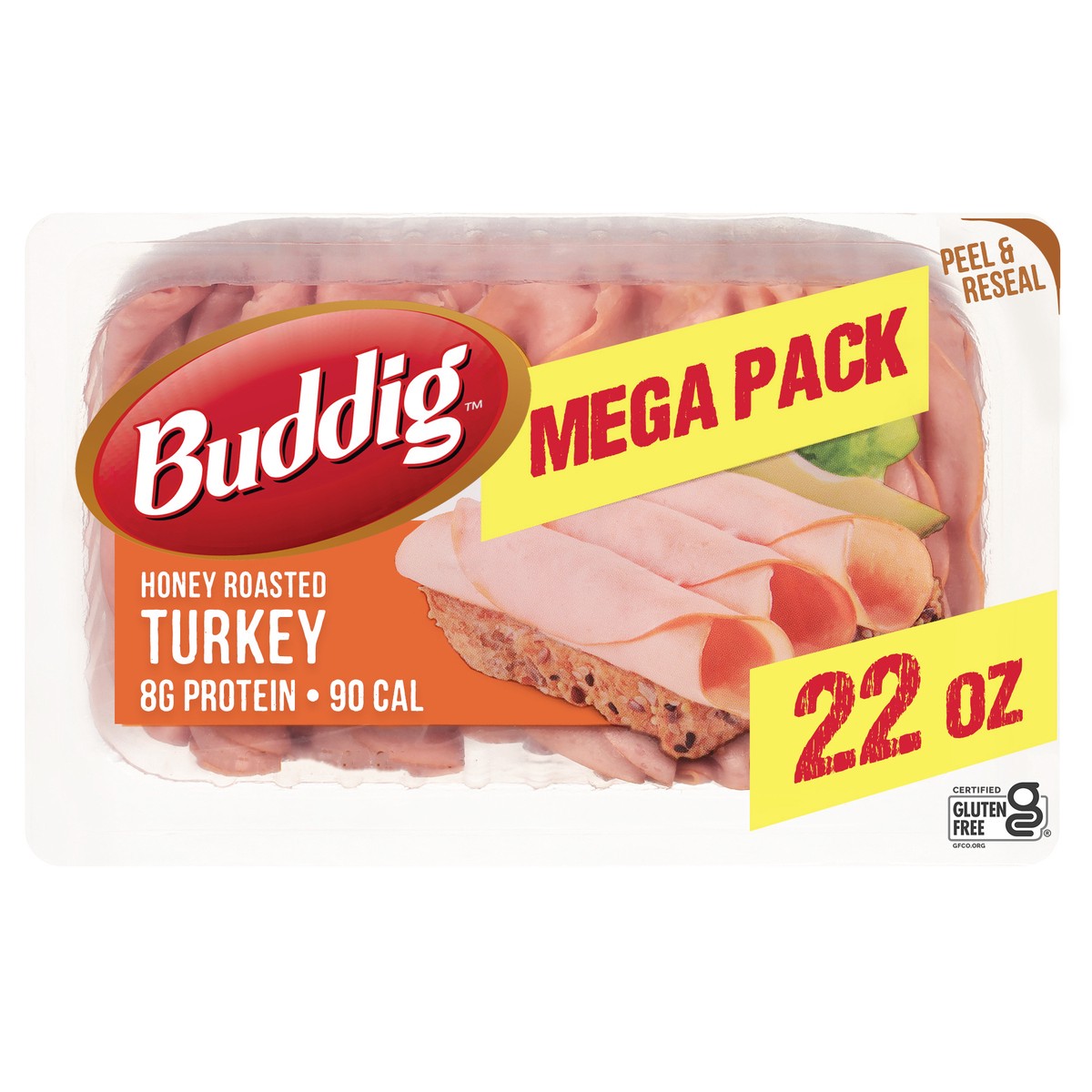 slide 1 of 7, Buddig Honey Roasted Turkey Mega Pack 22 oz, 22 oz